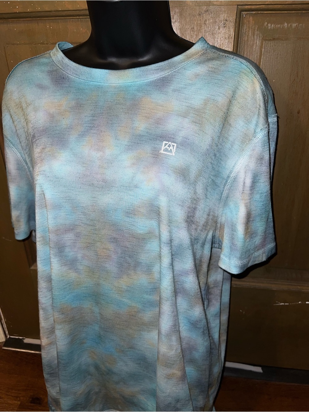 Avalanche Outdoor Tie-Dye Blue Casual Crewneck Short Sleeve Shirt Size L - Picture 4 of 7